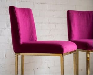 chair with pink upholstry